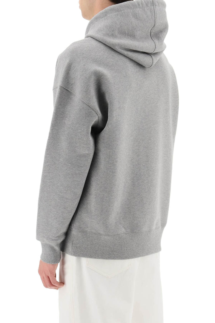 Hoodie With Lettering Embroidery - Ami Paris - Men