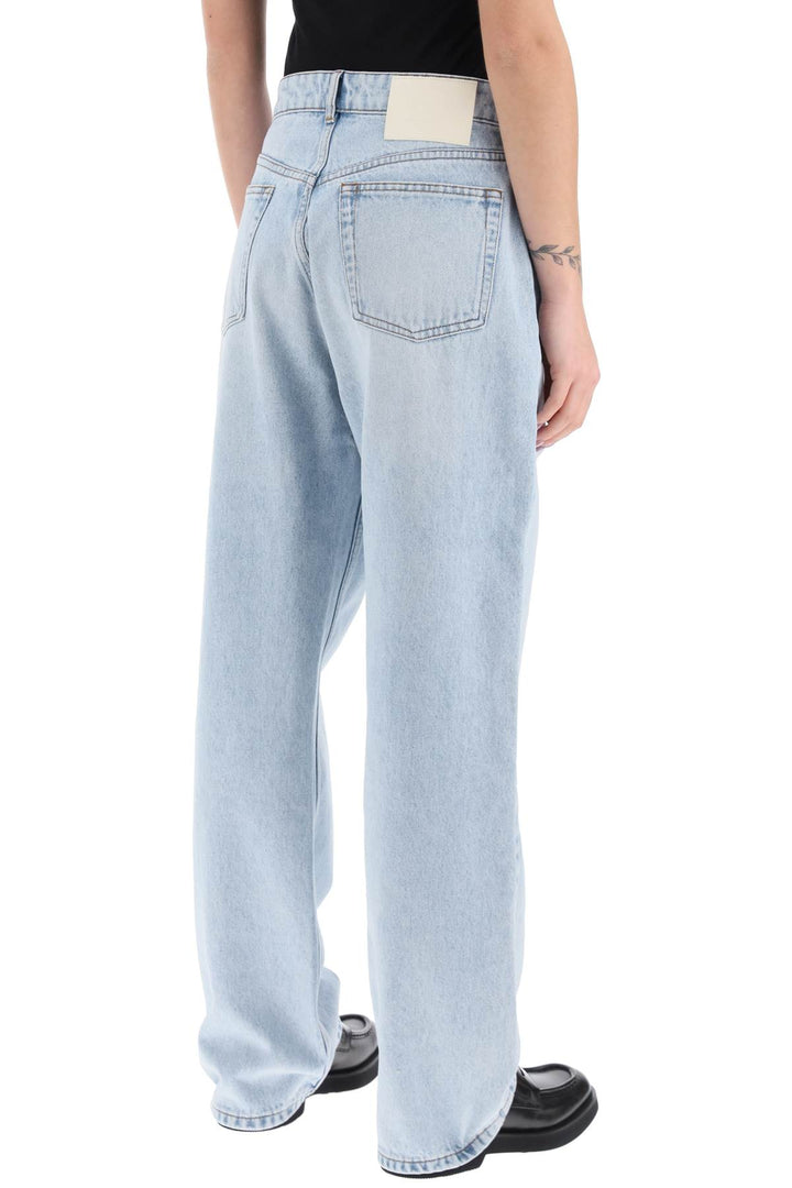 Jeans In Denim A Gamba Ampia - Ami Paris - Women