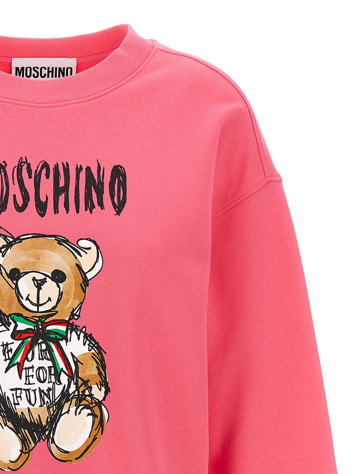 Teddy Bear Sweatshirt Fuchsia