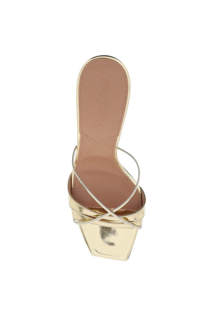 Metallic Leather Lust Mules - D'accori - Women