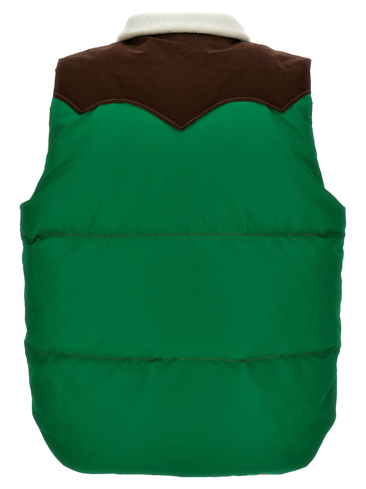 Paneled Gilet Green