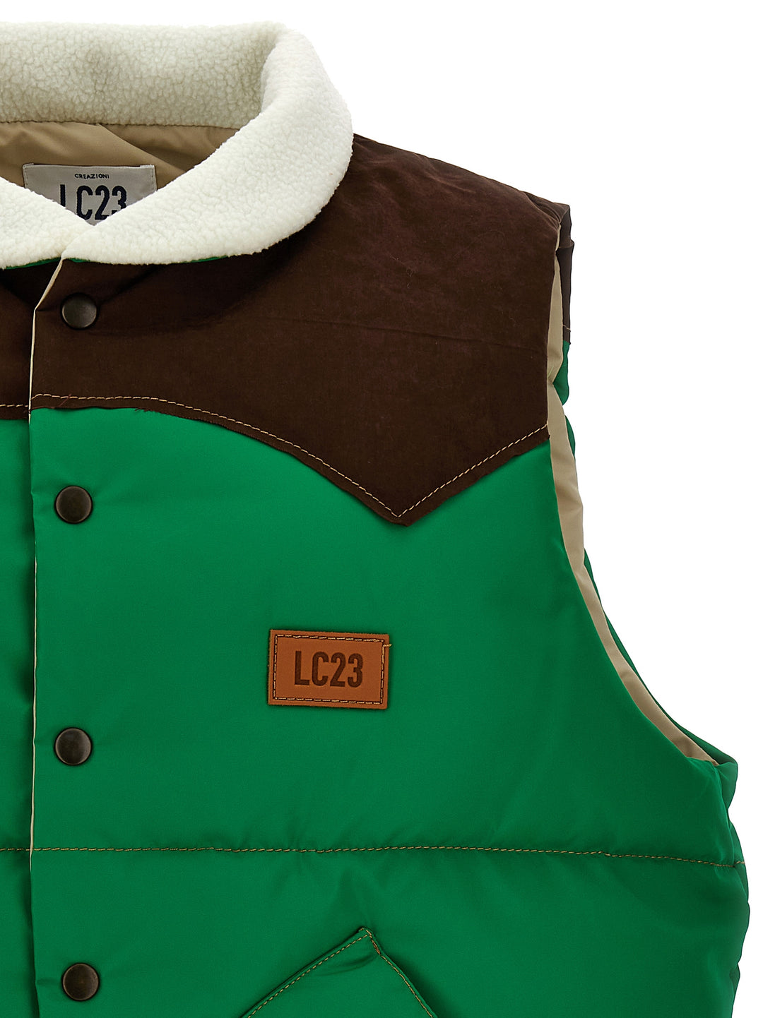 Paneled Gilet Green