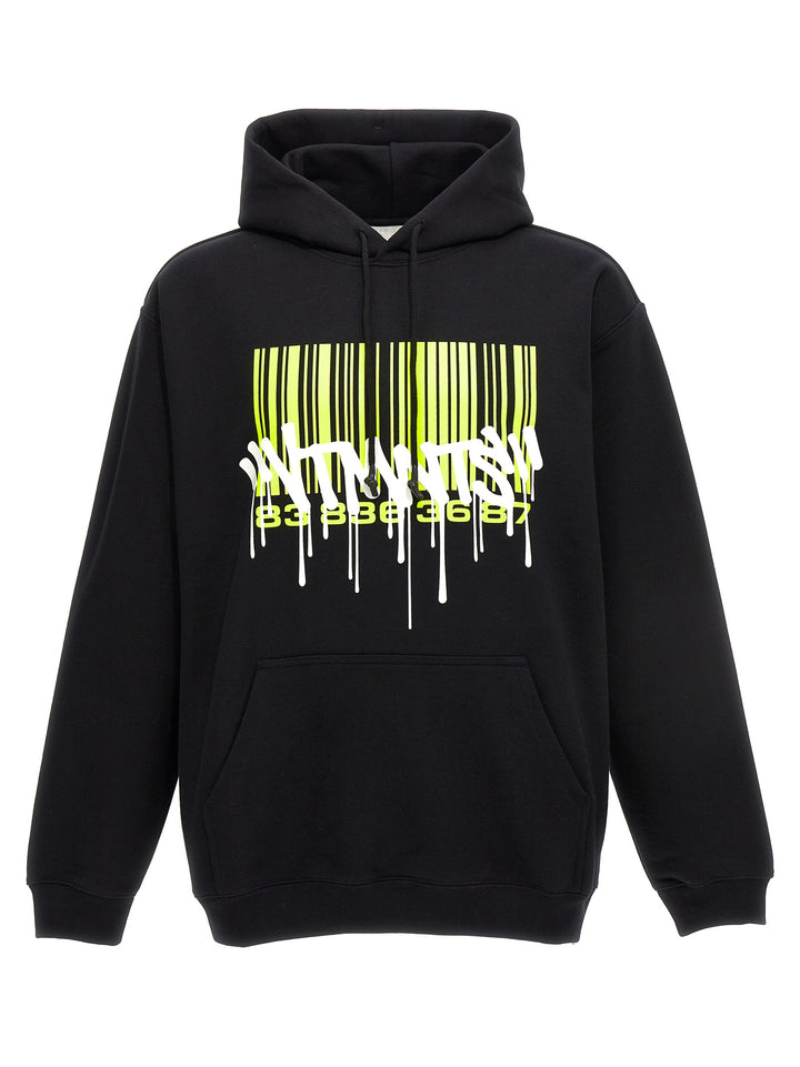 Graffiti Big Barcode Sweatshirt Black