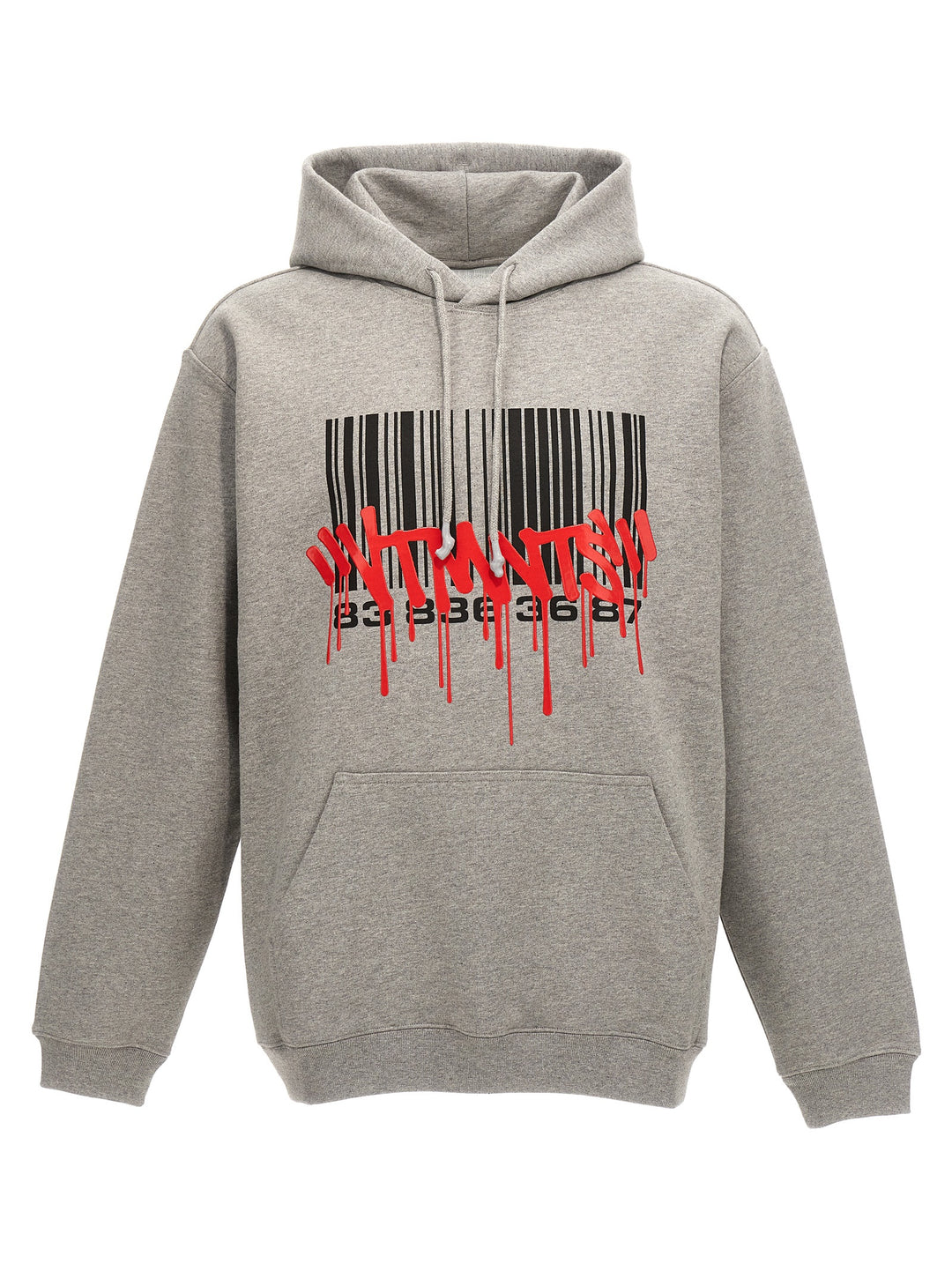 Graffiti Big Barcode Sweatshirt Gray