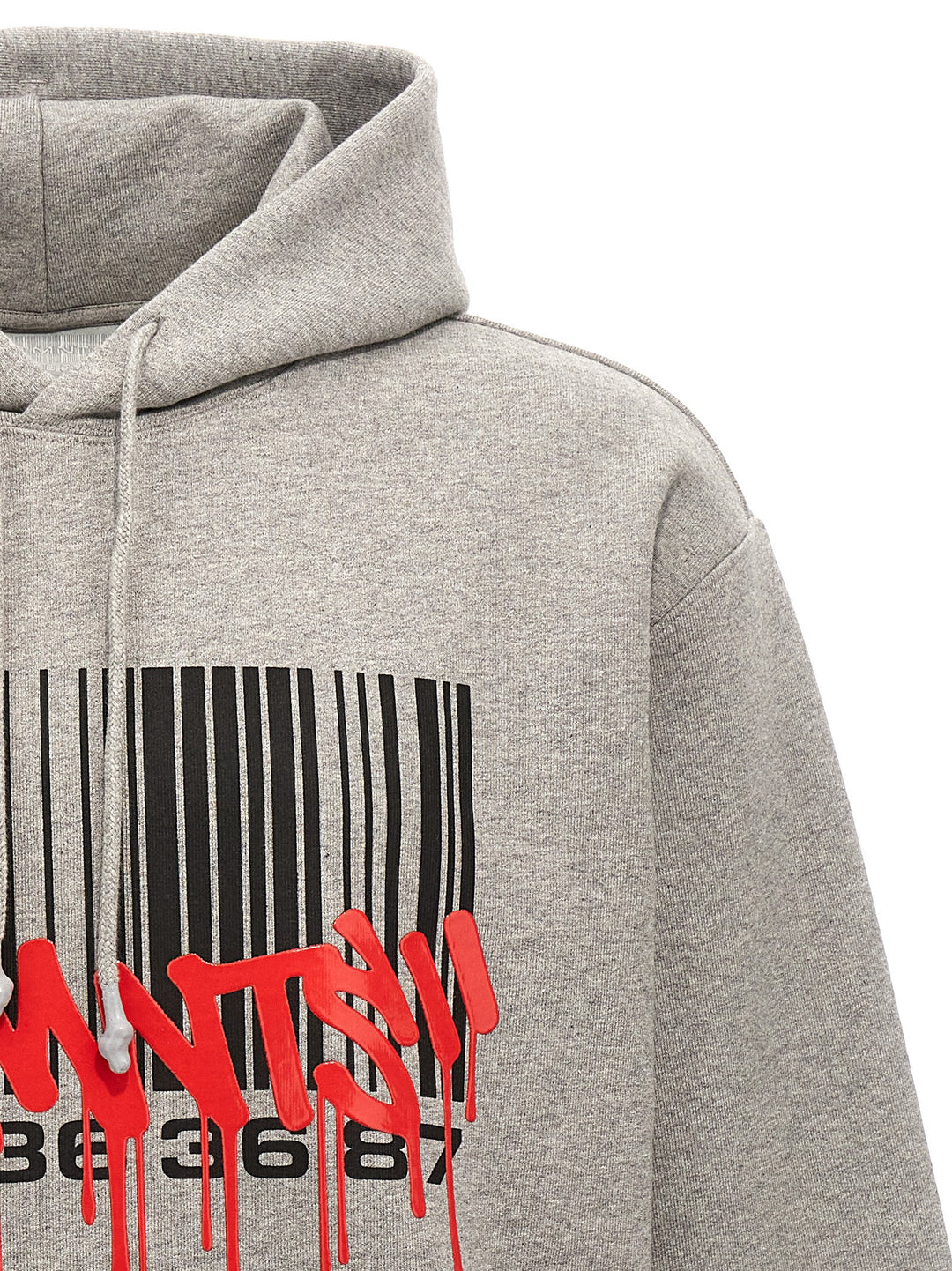 Graffiti Big Barcode Sweatshirt Gray