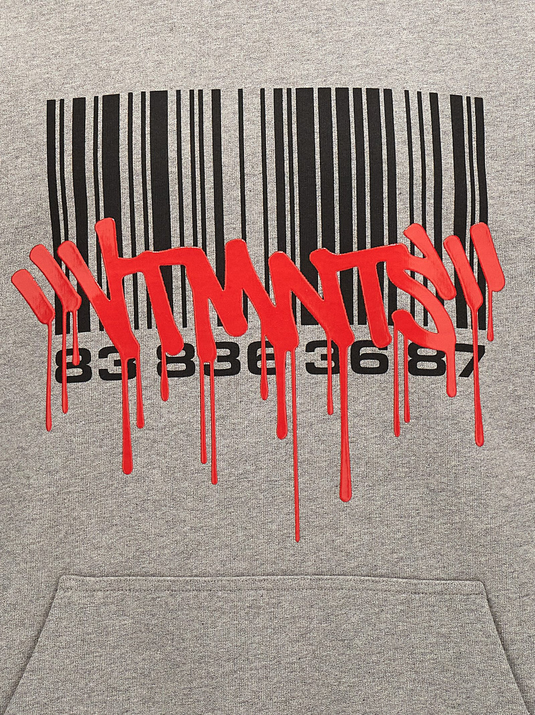 Graffiti Big Barcode Sweatshirt Gray