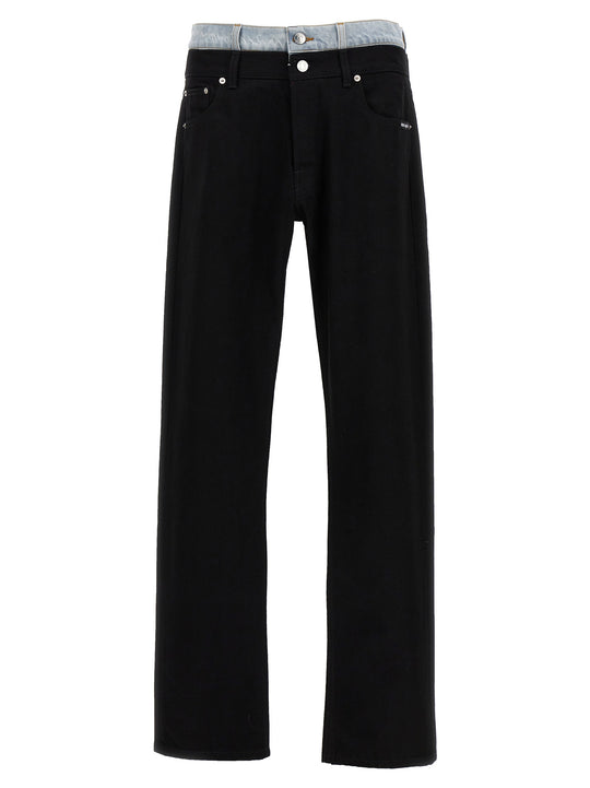 Double Waist Jeans Black