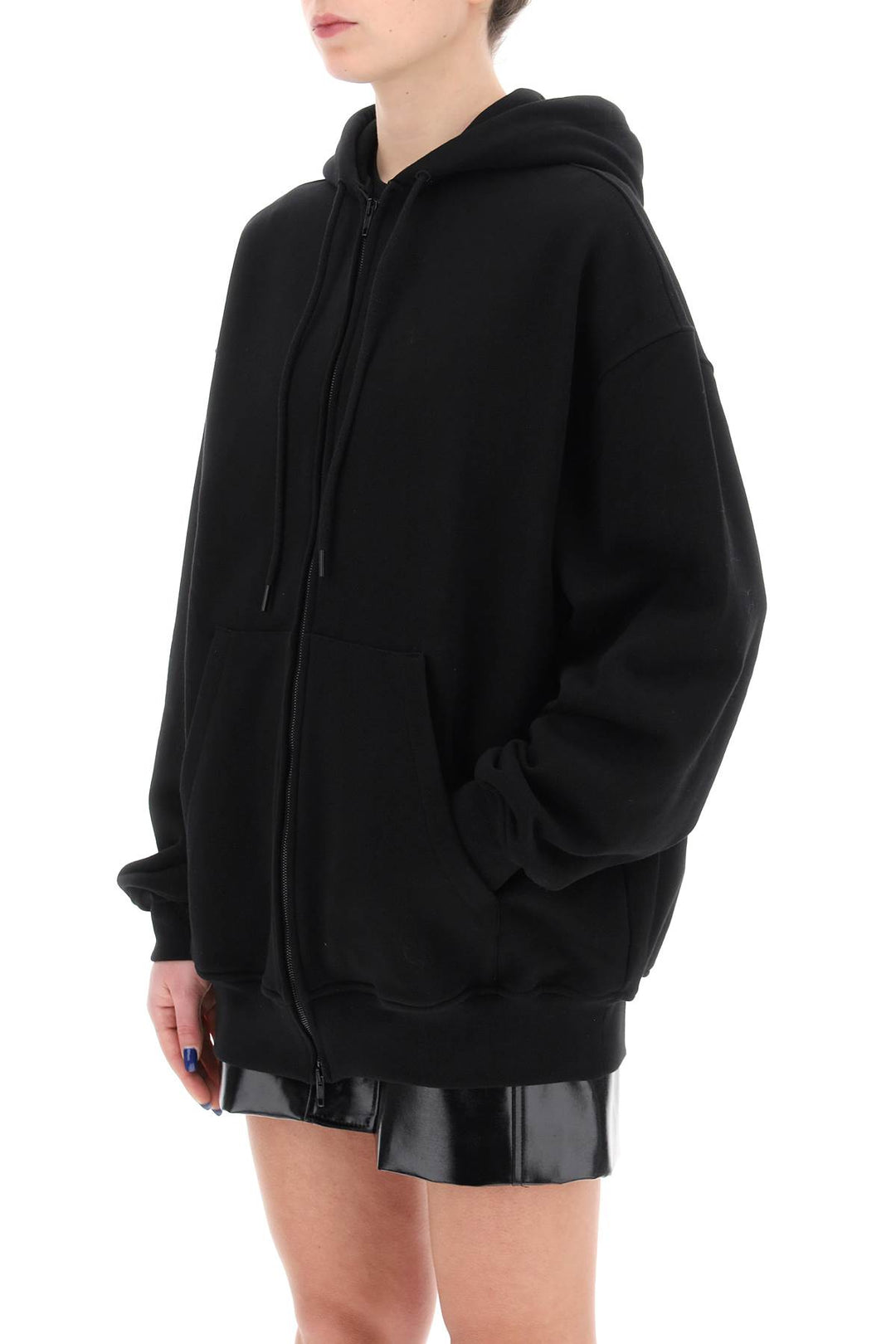 Oversized Zip Up Hoodie - Wardrobe.Nyc - Women