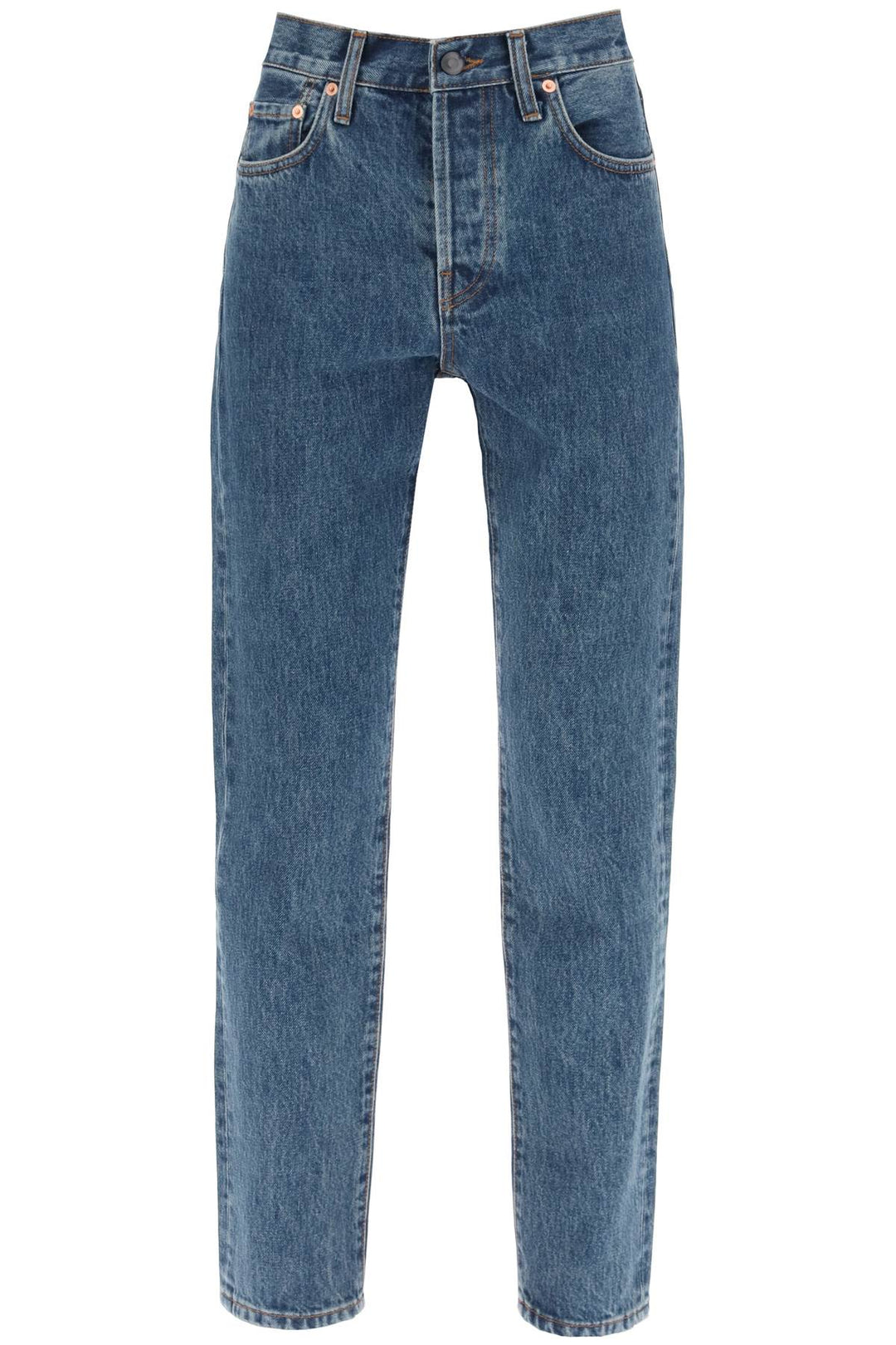 Slim Jeans With Acid Wash - Wardrobe.Nyc - Women