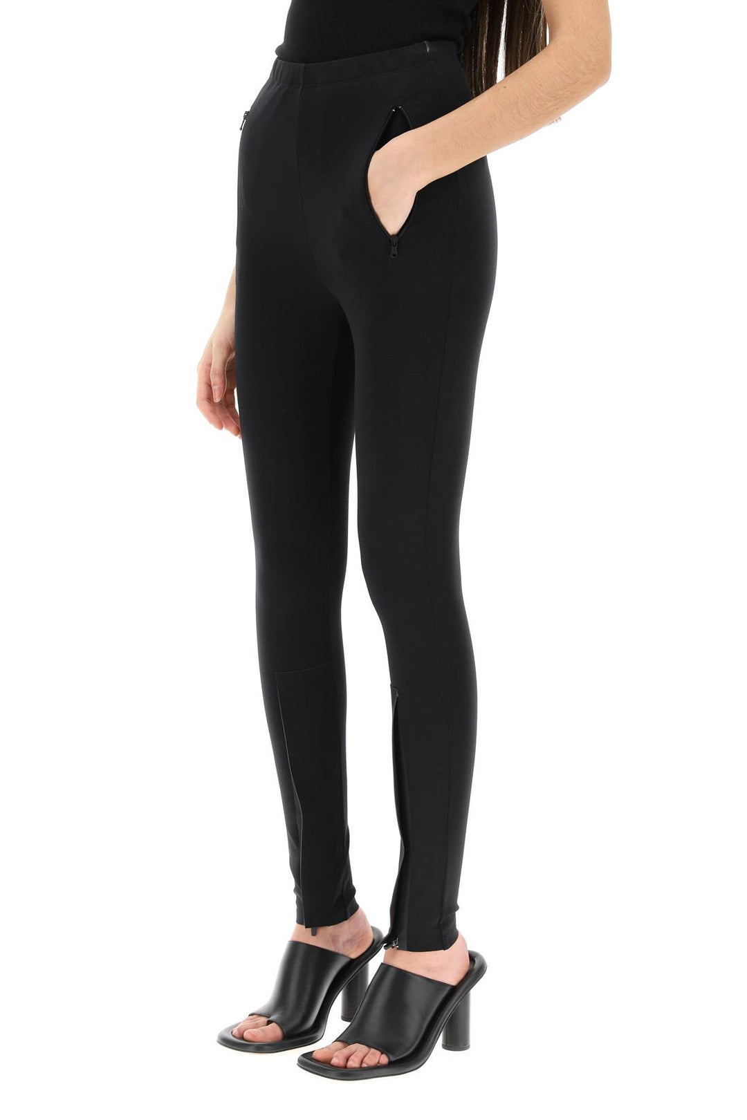 Leggins With Zip Cuffs - Wardrobe.Nyc - Women