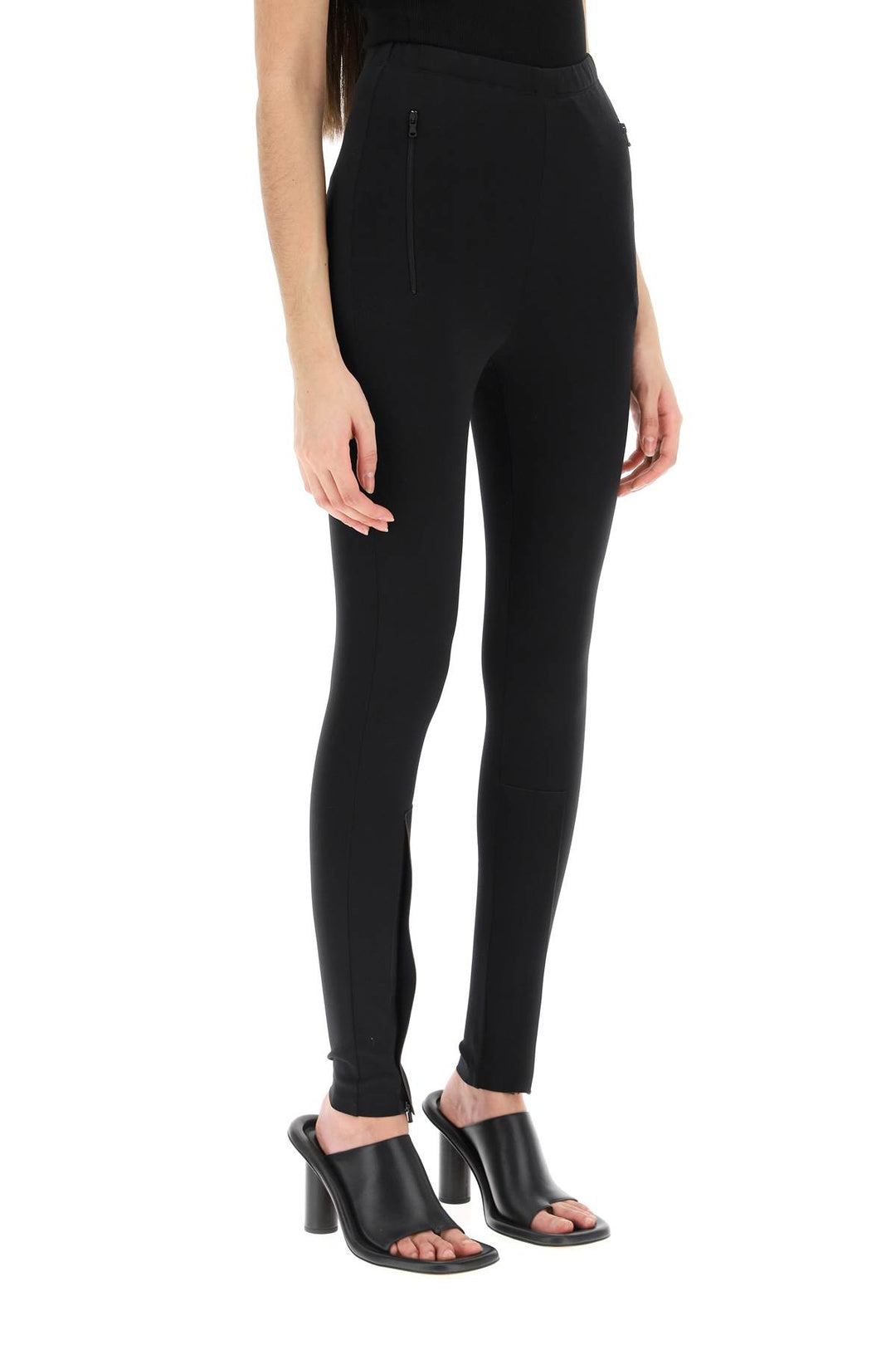 Leggins With Zip Cuffs - Wardrobe.Nyc - Women