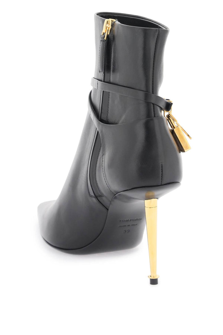 Leather Ankle Boots With Padlock - Tom Ford - Women