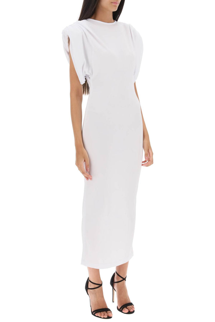 Midi Sheath Dress With Structured Shoulders - Wardrobe.Nyc - Women