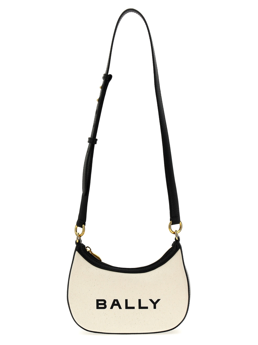 Bar Ellipse Crossbody Bags White/Black