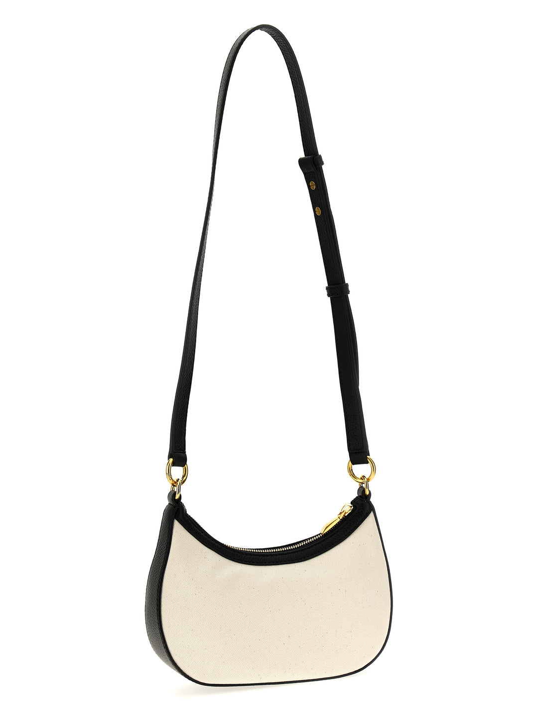 Bar Ellipse Crossbody Bags White/Black