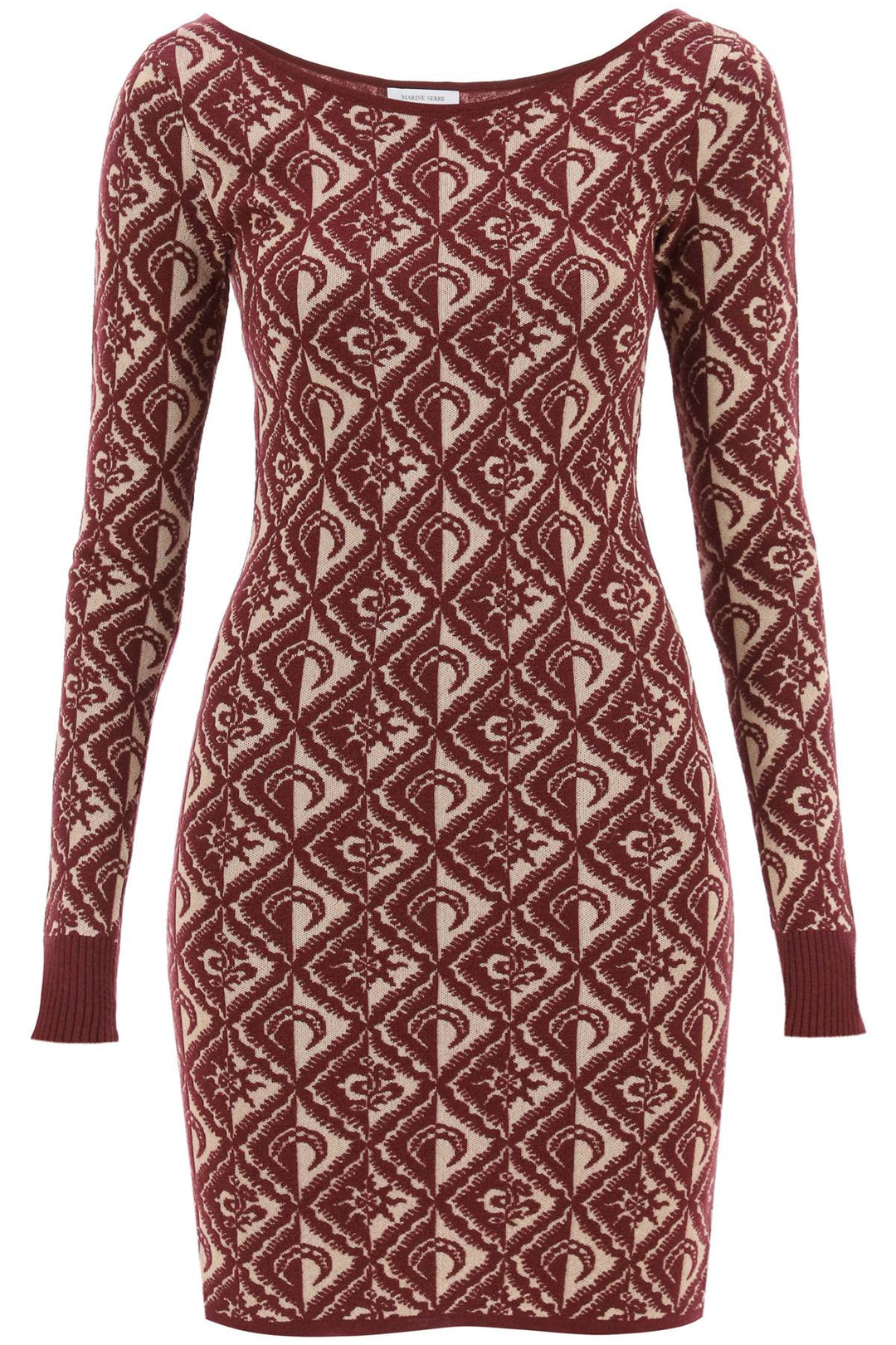 Moon Diamant Jacquard Knit Mini Dress - Marine Serre - Women