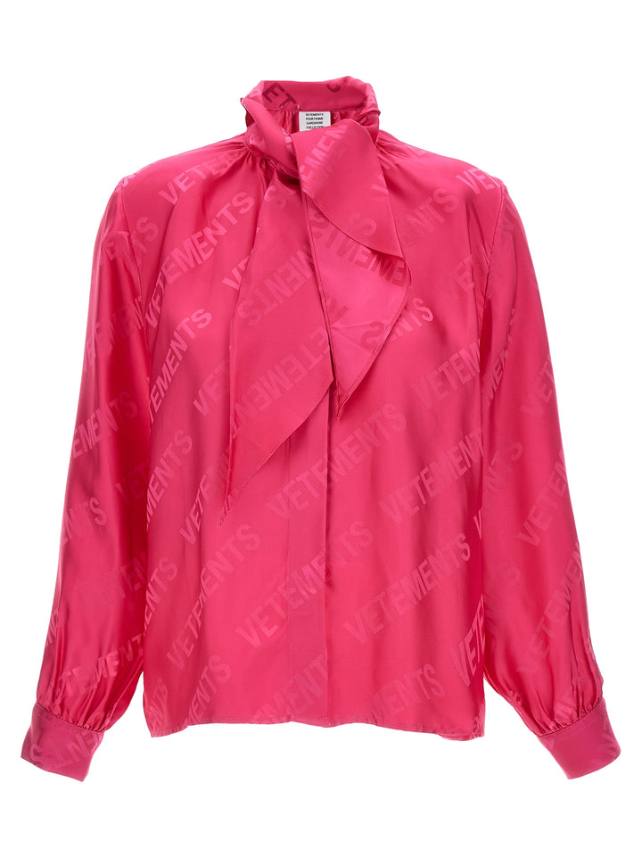 Monogram Shirt, Blouse Fuchsia