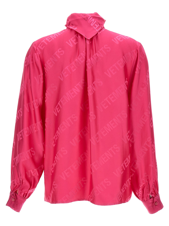 Monogram Shirt, Blouse Fuchsia