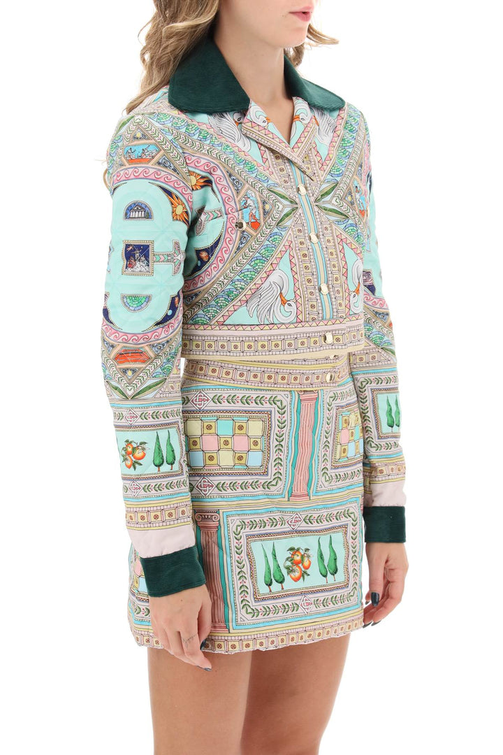 Le Labyrinthe Quilted Cropped Jacket - Casablanca - Women