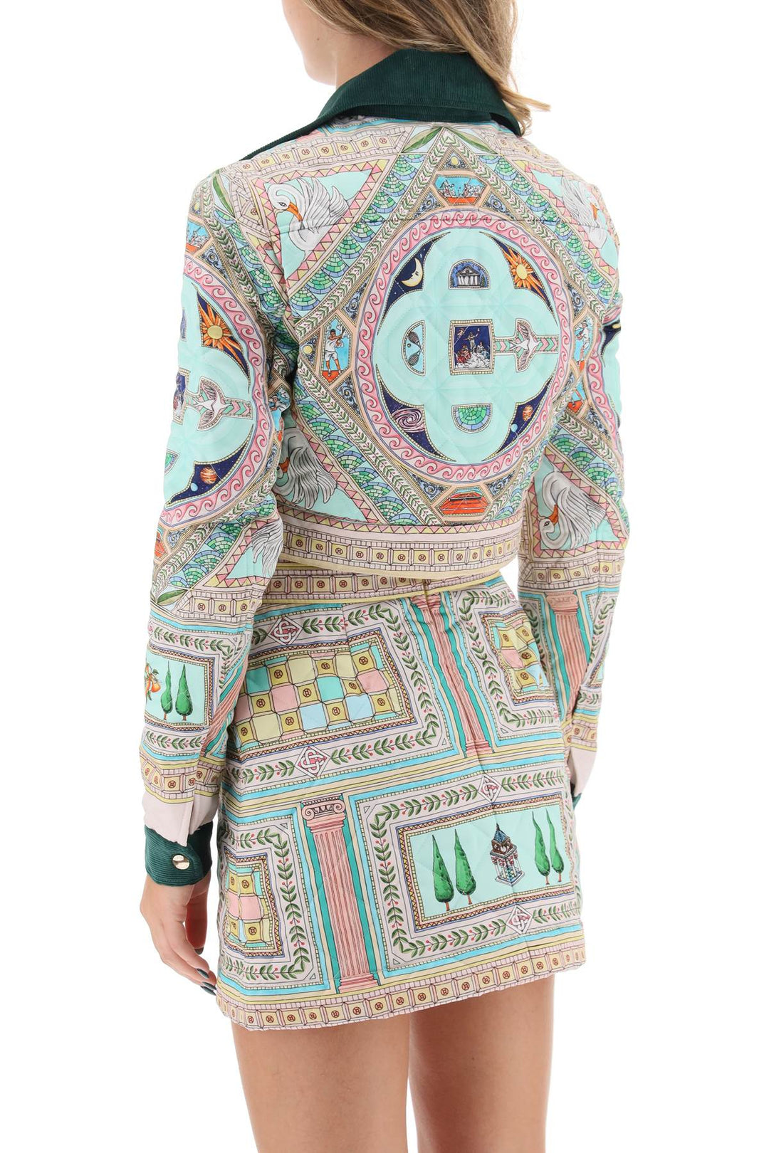 Le Labyrinthe Quilted Cropped Jacket - Casablanca - Women