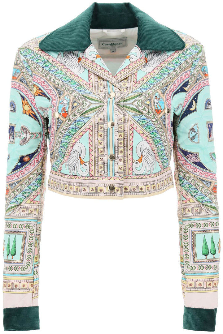 Le Labyrinthe Quilted Cropped Jacket - Casablanca - Women