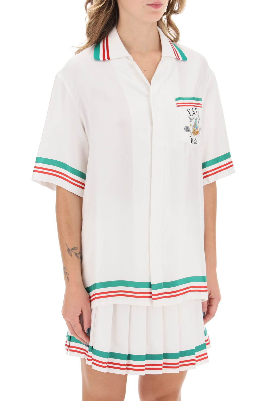 Casa Way Silk Bowling Shirt - Casablanca - Women