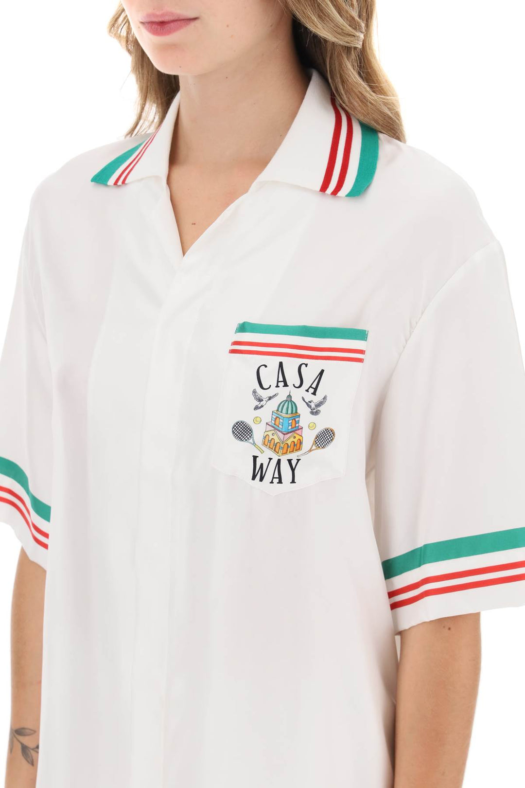 Casa Way Silk Bowling Shirt - Casablanca - Women