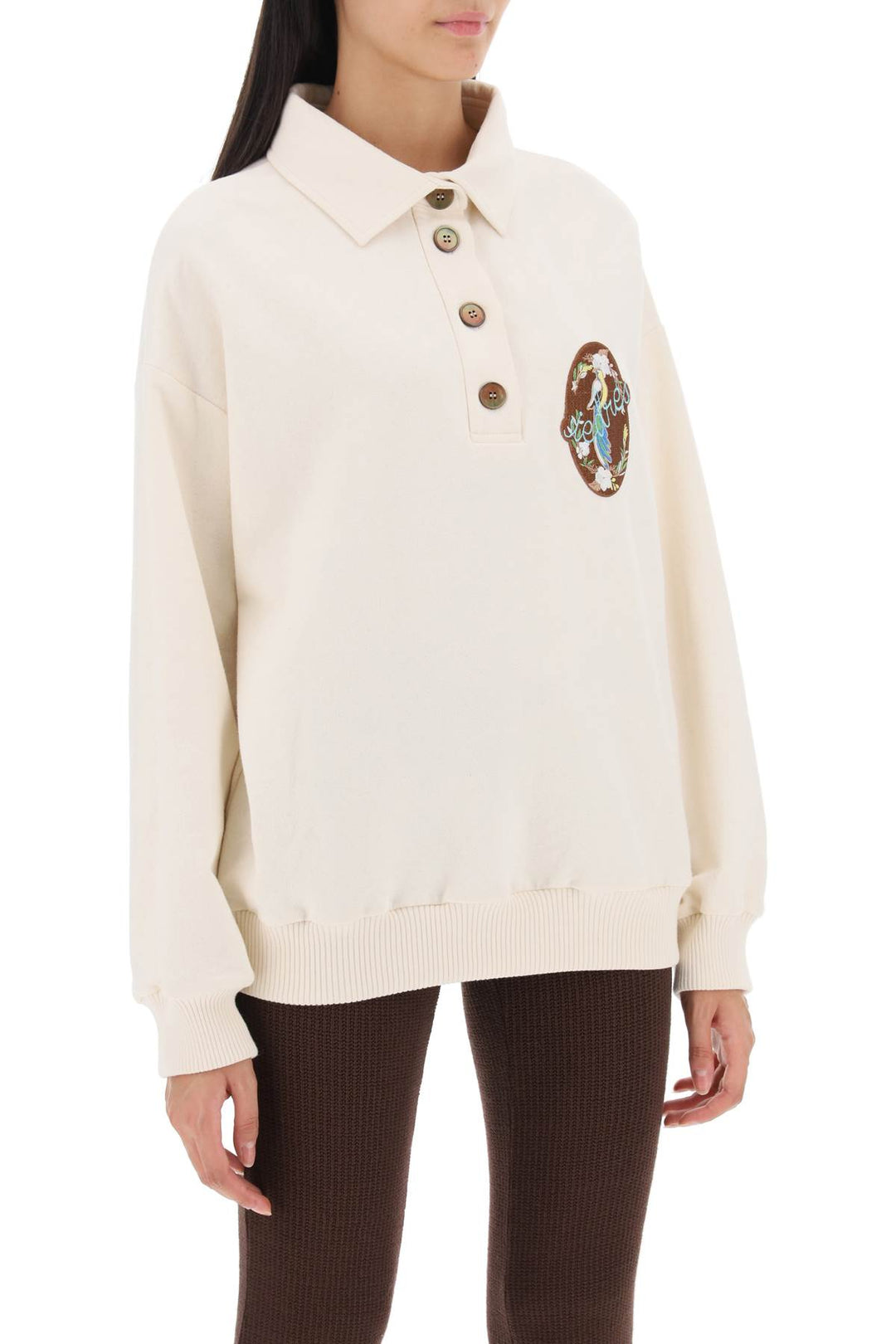 Tany Sweatshirt With Embroidered Patch - Siedres - Women