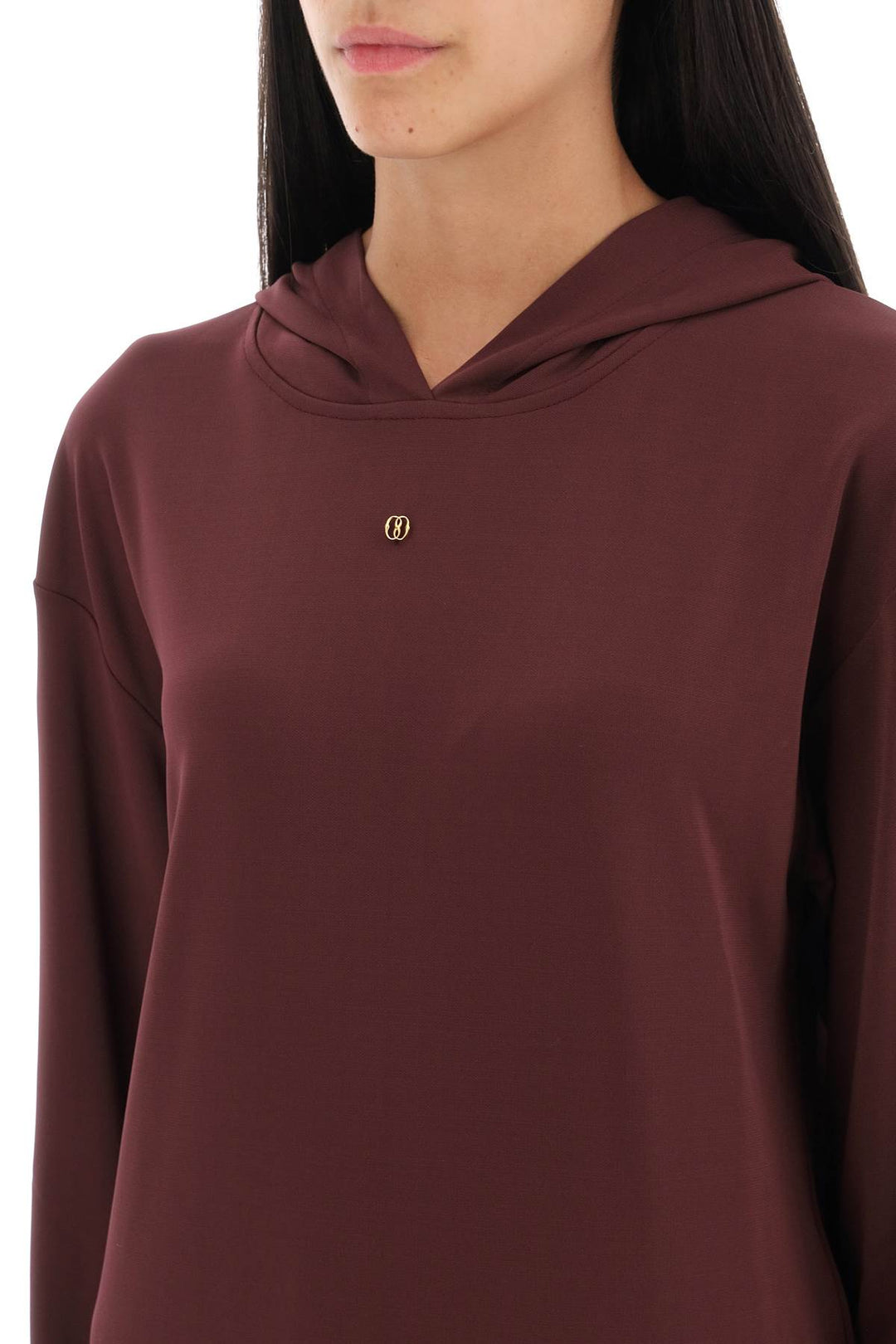 Jersey Hoodie With Bally Emblem - Bally - Women