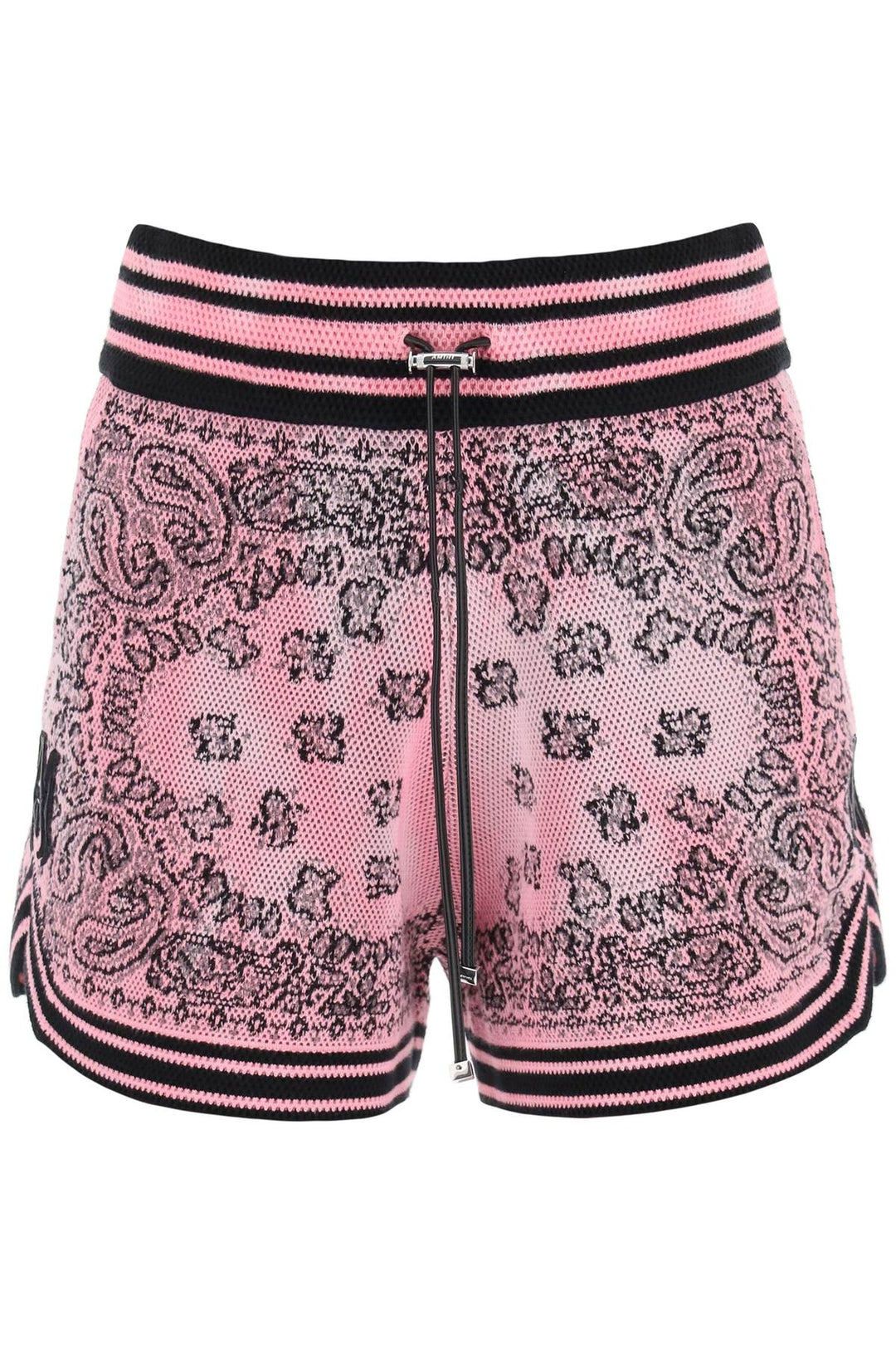 Knitted Shorts With Bandana Motif - Amiri - Women