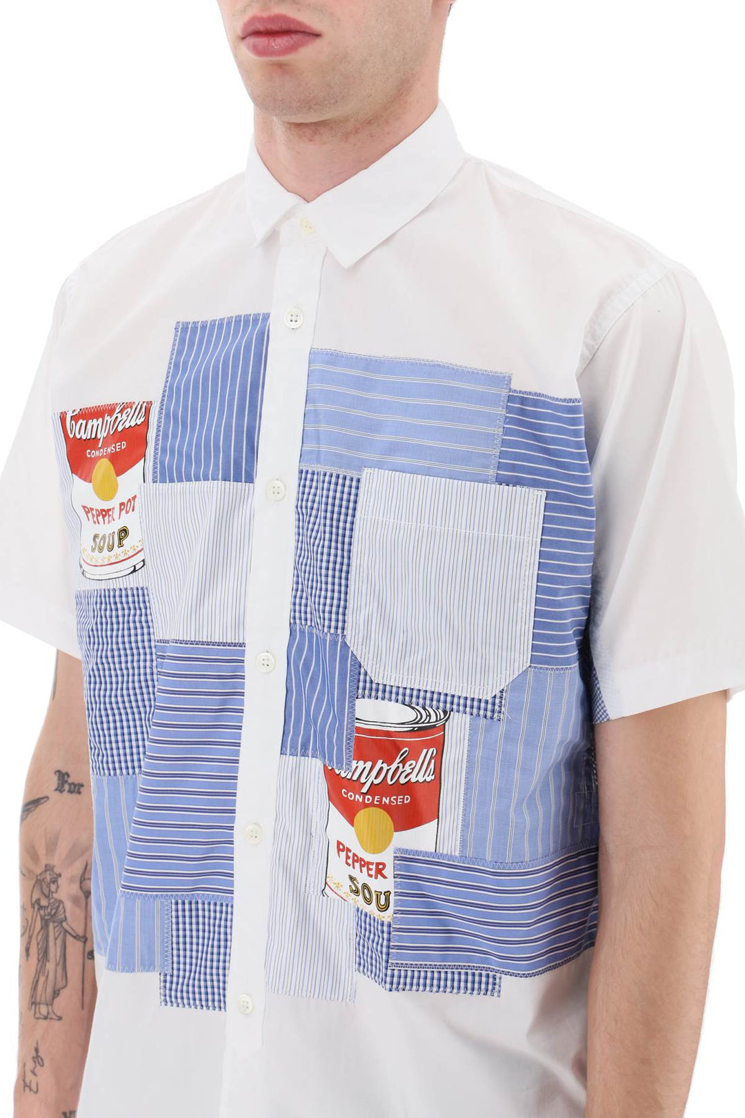 Short Sleeve Patchwork Shirt - Junya Watanabe - Men