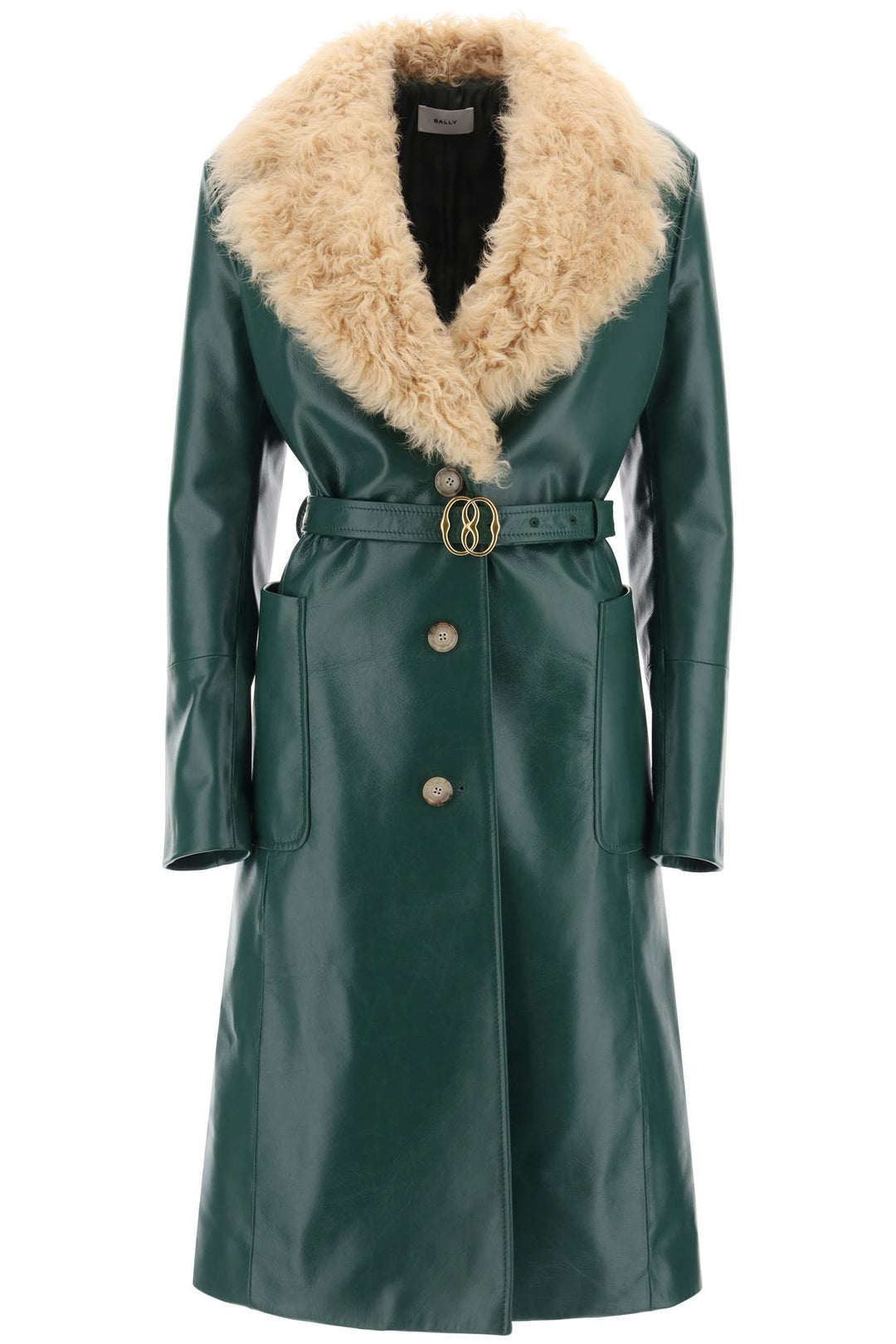 Leather And Shearling Coat - Bally - Women