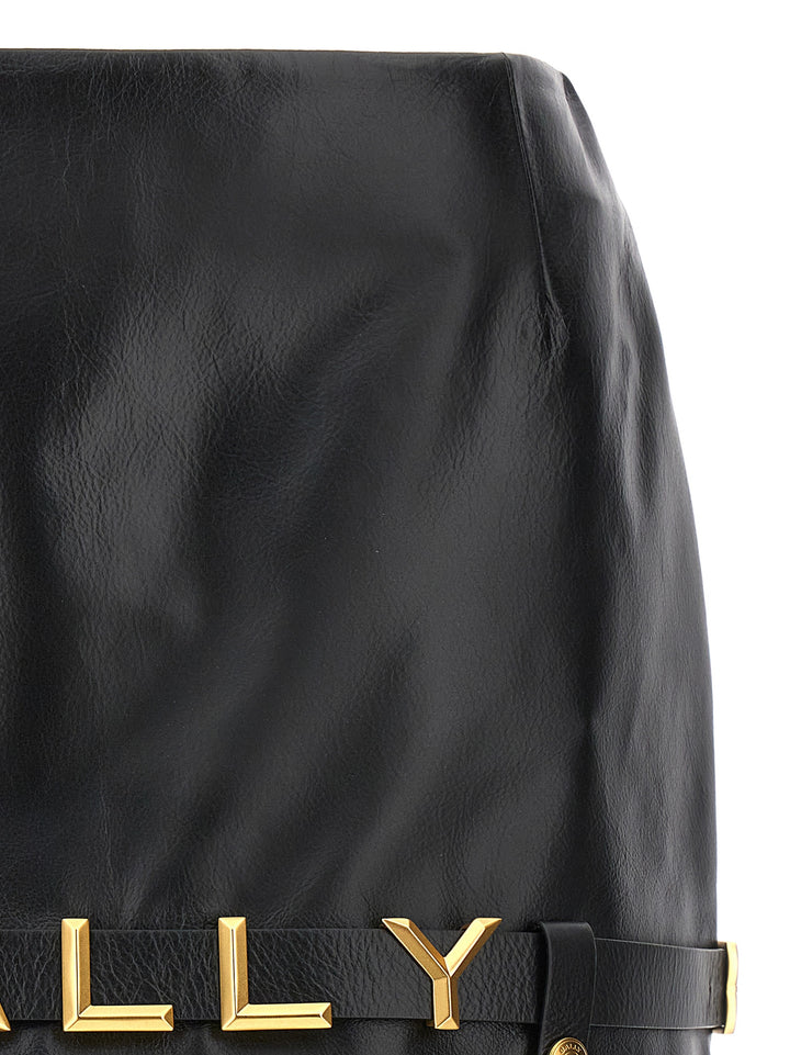 Leather Mini Skirt Skirts Black