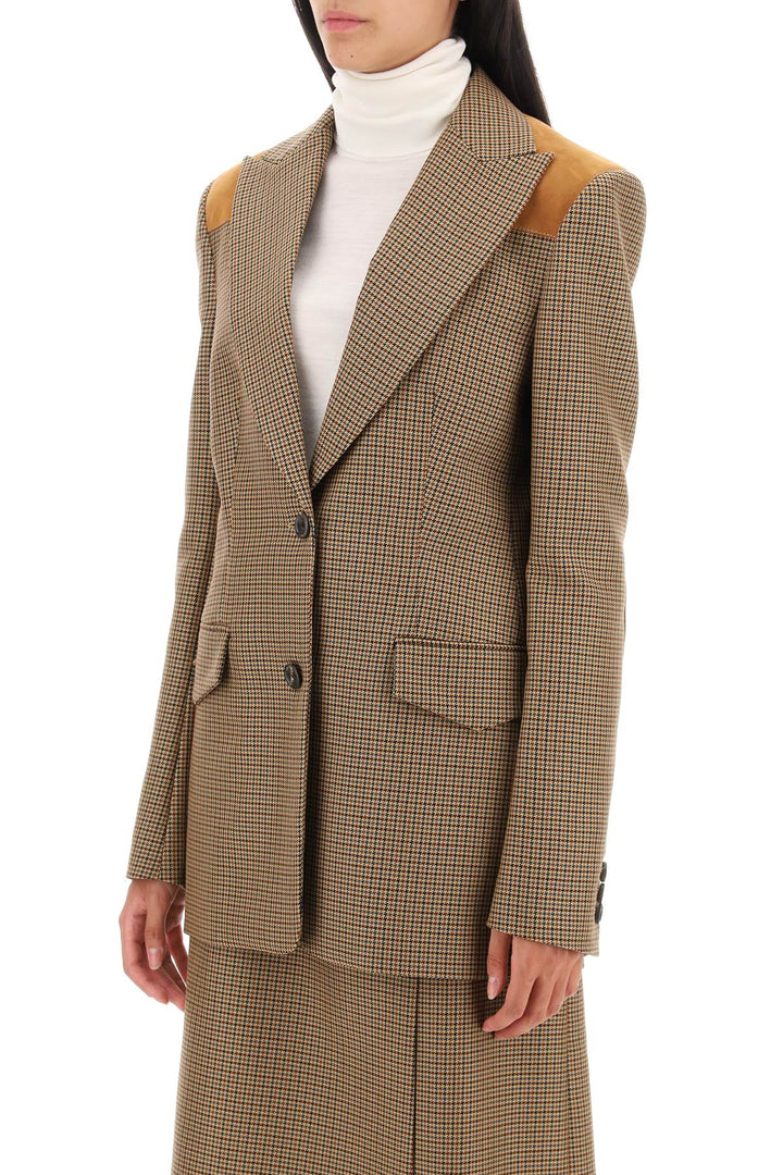 Houndstooth Single Breasted Blazer - Bally - Women