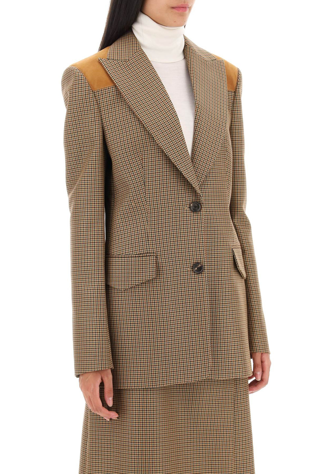 Houndstooth Single Breasted Blazer - Bally - Women