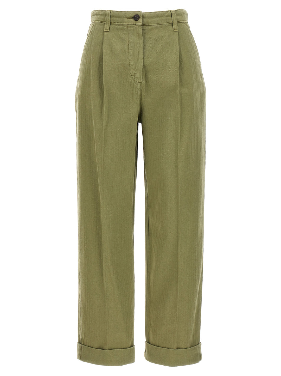 Cropped Chino Pants Green