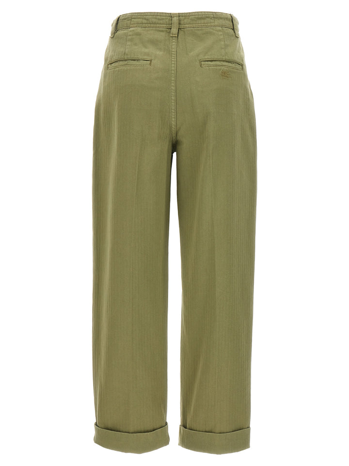 Cropped Chino Pants Green