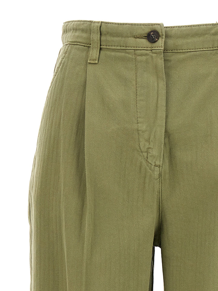 Cropped Chino Pants Green