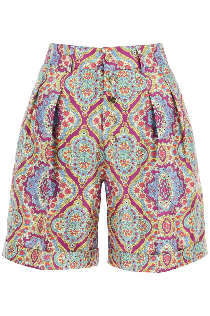 Shorts In Seta Stampata - Etro - Women