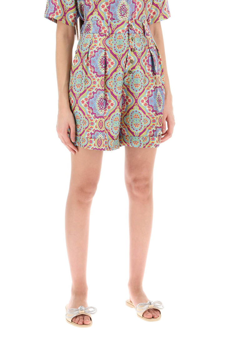 Shorts In Seta Stampata - Etro - Women