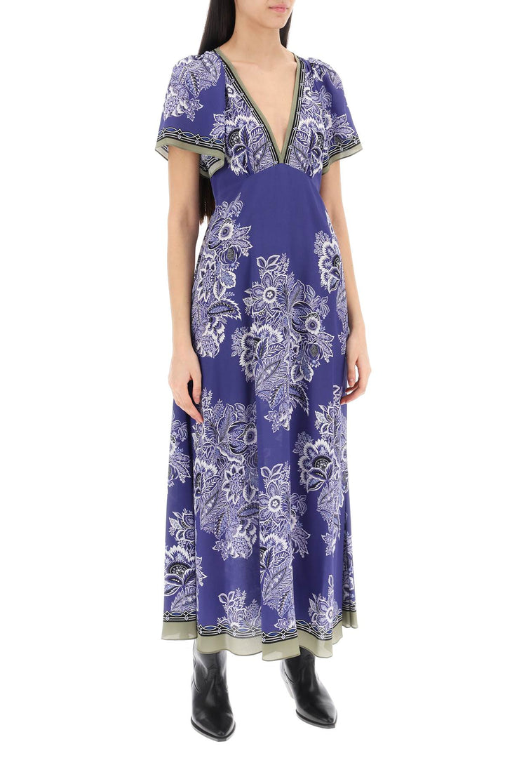 Maxi Abito In Crepe De Chine - Etro - Women