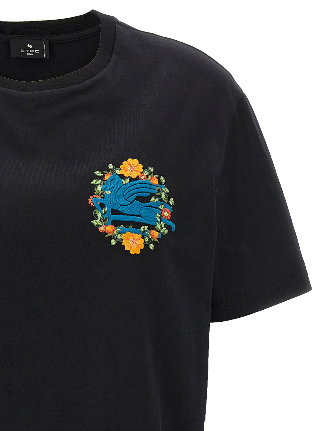 Logo Embroidery T-Shirt Black