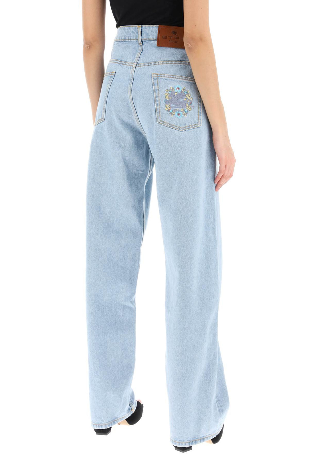 Jeans Baggy A Vita Bassa - Etro - Women