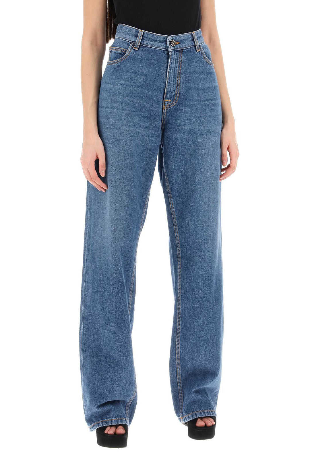 Jeans Baggy A Vita Bassa - Etro - Women