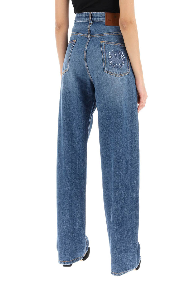 Jeans Baggy A Vita Bassa - Etro - Women