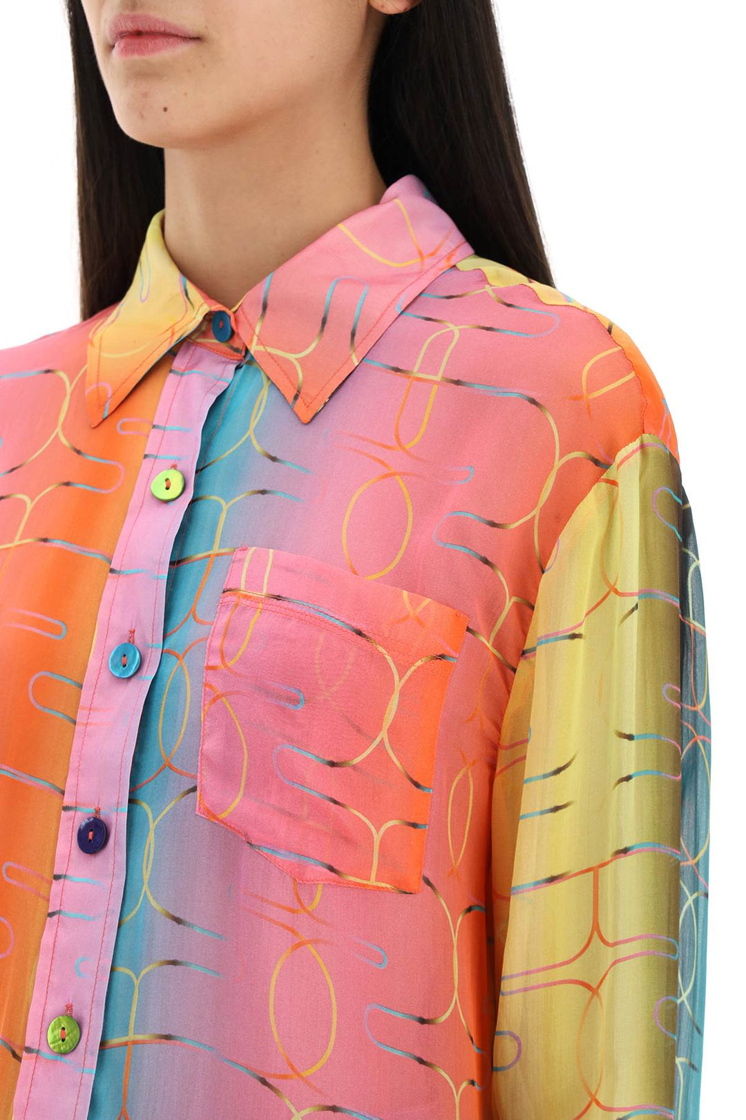 'Esme' Shirt In Silk Chiffon - Siedres - Women