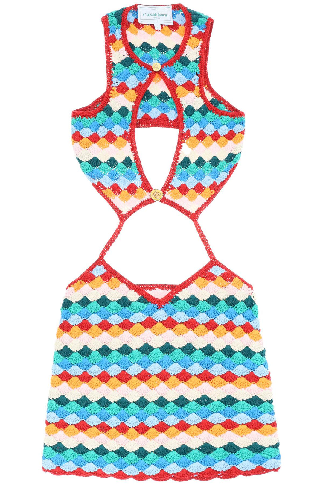 'Rainbow Shell' Mini Crochet Dress - Casablanca - Women