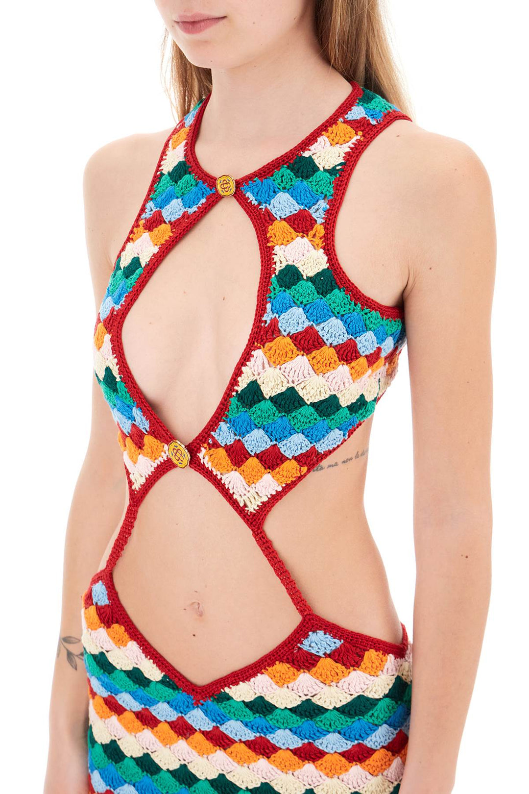 'Rainbow Shell' Mini Crochet Dress - Casablanca - Women