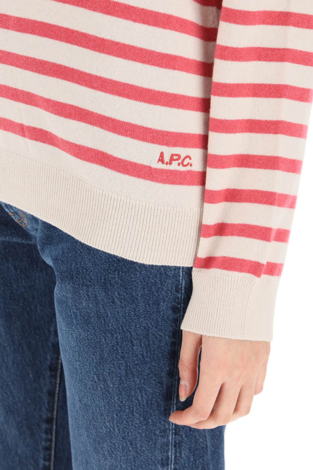 'Phoebe' Striped Cashmere And Cotton Sweater - A.P.C. - Women