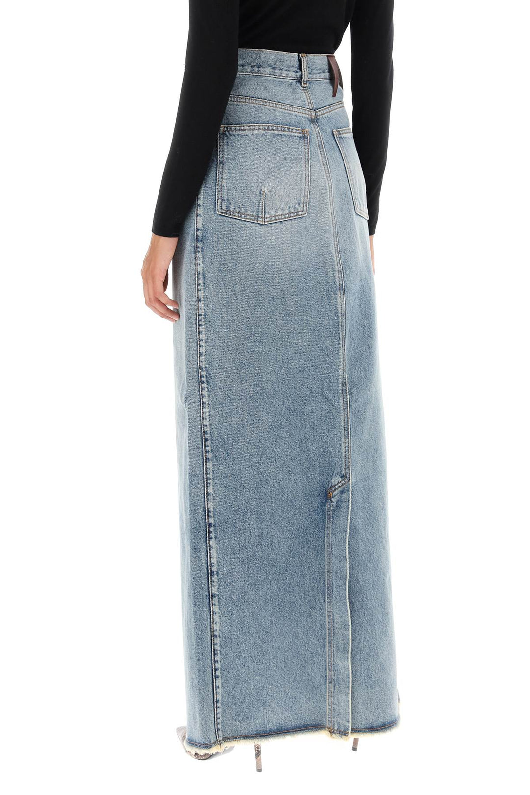 Emma Denim Column Skirt - Darkpark - Women